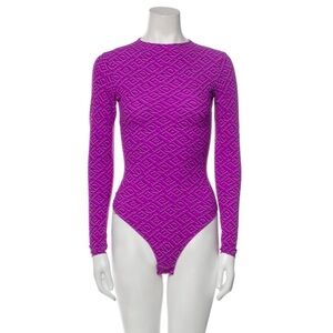 NWT FENDI X SKIMS Printed Crew Neck Bodysuit